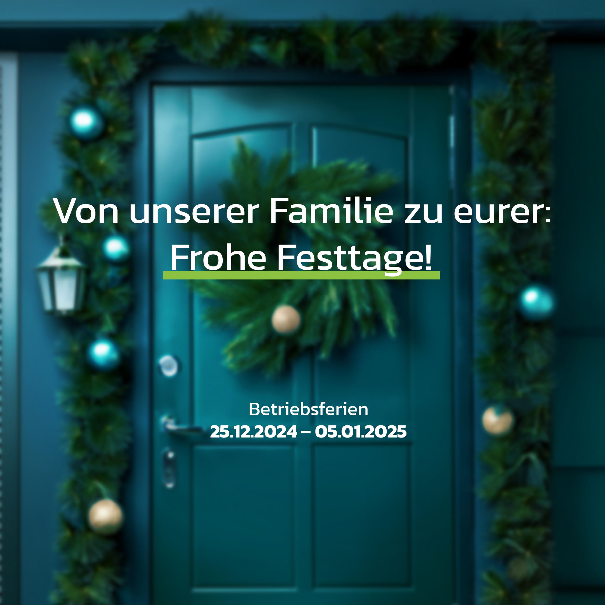 Frohe Weihnachten – Betriebsferien bei Komfonie